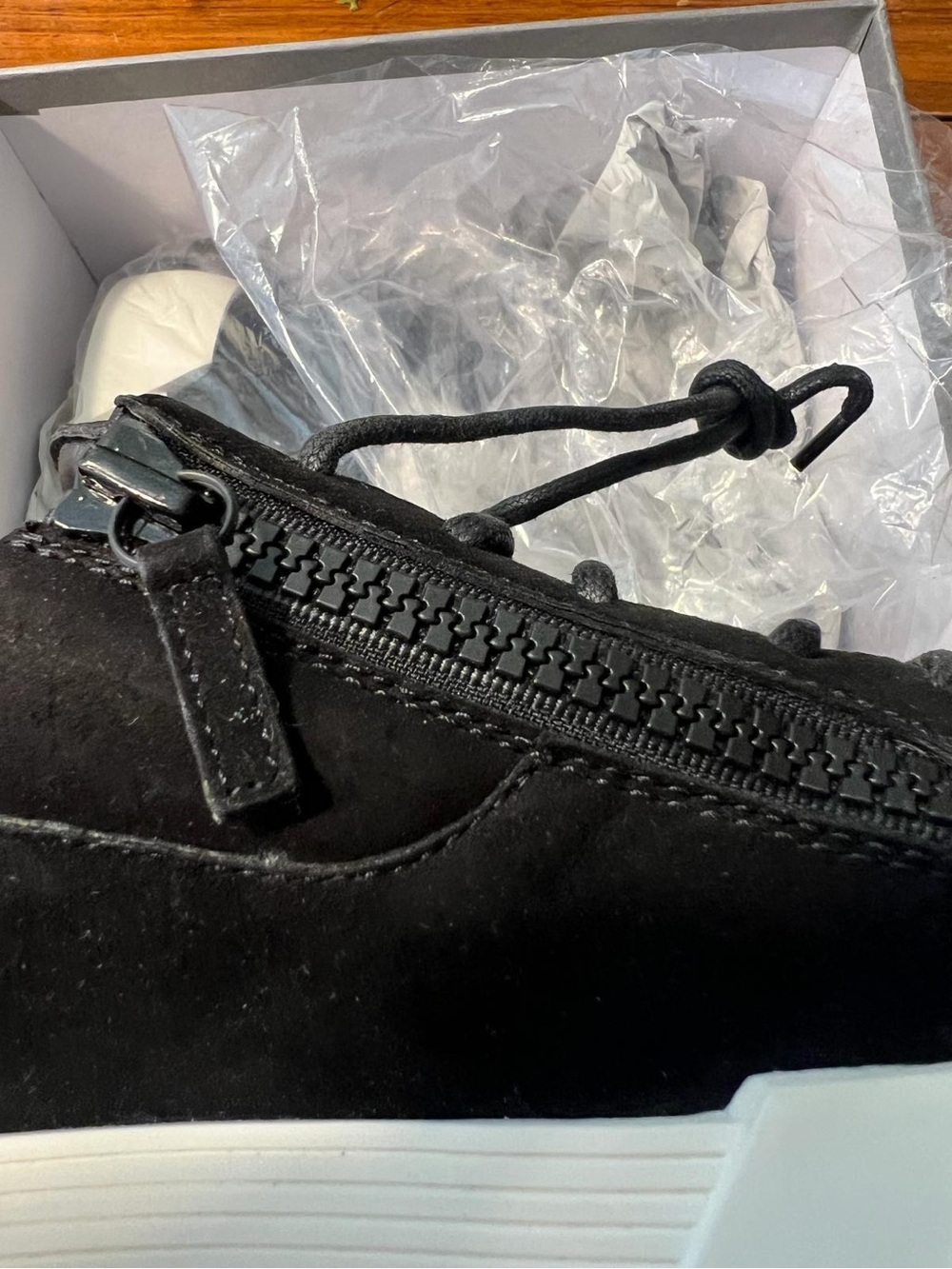 Giuseppe Zanotti Black & White Low-Top Suede Sneakers - Picture 7 of 11